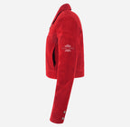 ADREA Women’s Red Cropped Suede Jacket