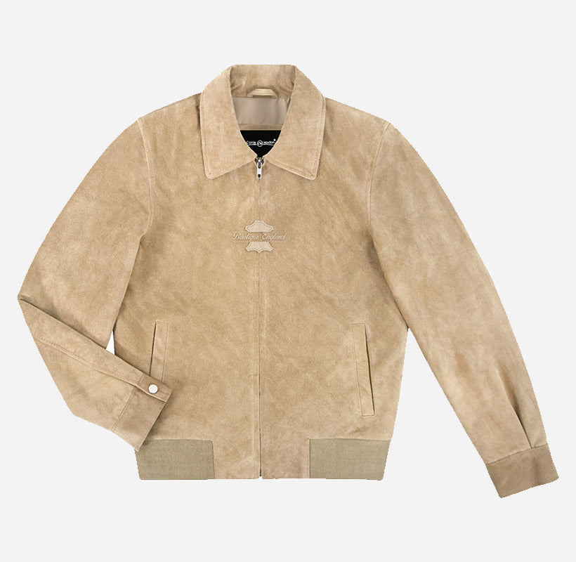 BEDA Women’s Premium Goat Suede Bomber Jacket