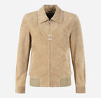 BEDA Women’s Premium Goat Suede Bomber Jacket