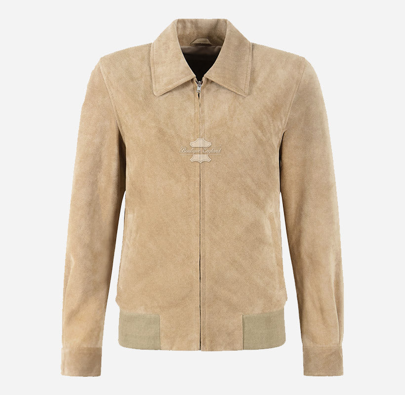 BEDA Women’s Premium Goat Suede Bomber Jacket