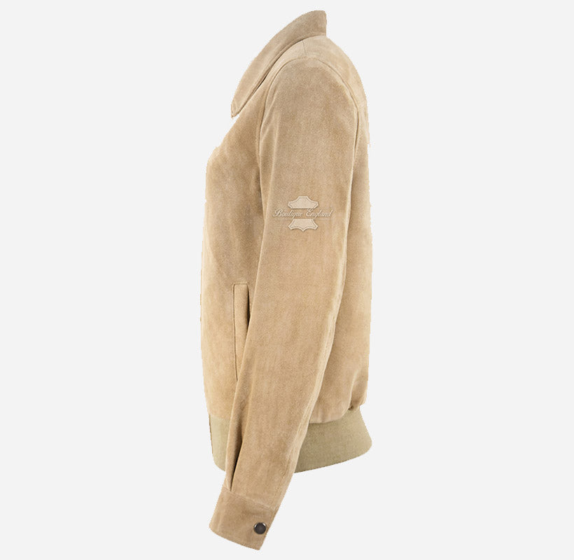 BEDA Women’s Premium Goat Suede Bomber Jacket