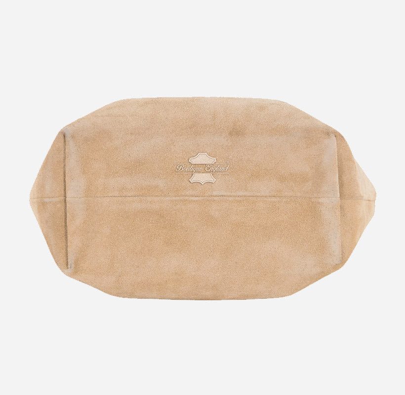 Women’s Suede Bucket Bag Shoulder Tote Handbag