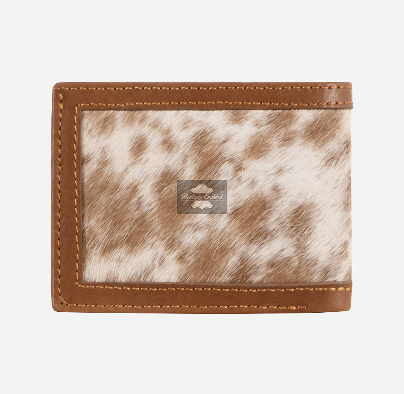Genuine Hair on Hide Bifold Leather Wallet