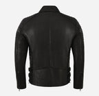 CADEN Vegetable Tanned Men's Leather Biker Jacket Black