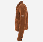 BIRCH Women’s Button Down Suede Blazer Jacket