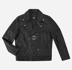 BRIDLETON Men's Biker Leather Jacket Brando Style Without Belt