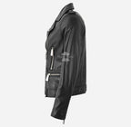LAUREL Women Biker Style Leather Jacket Black