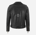 LAUREL Women Biker Style Leather Jacket Black