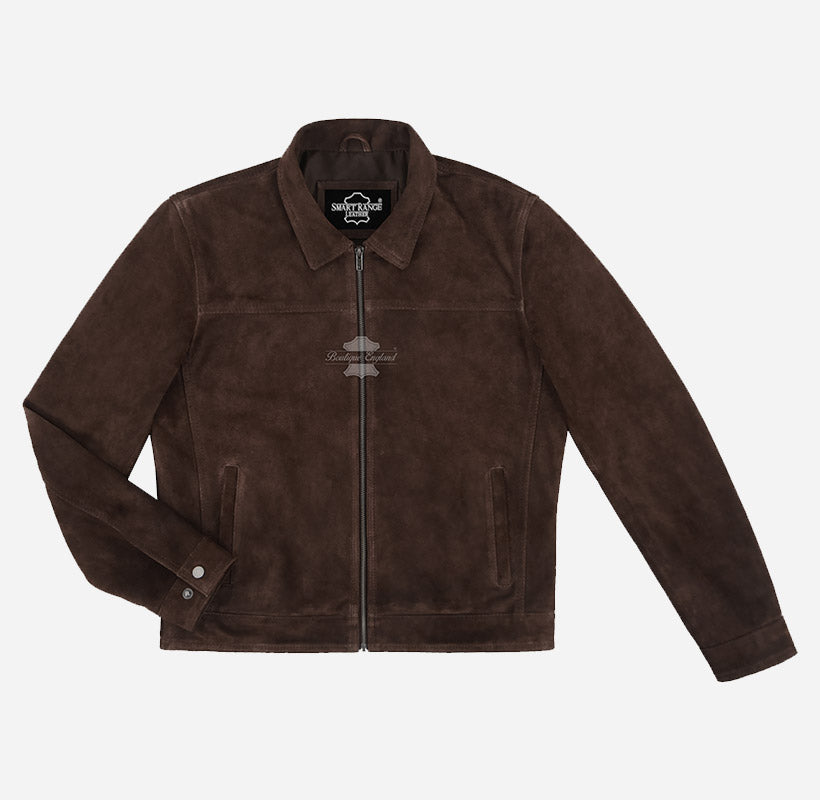 BROOKS Men's Suede Collared Jacket