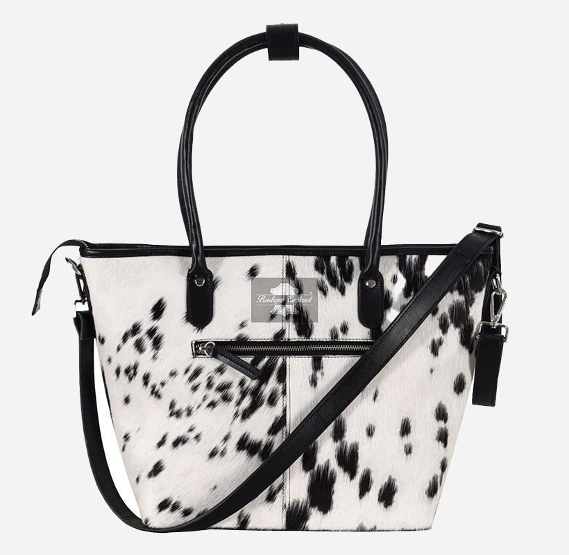 Women’s Hair-On Cowhide Leather Tote Bag