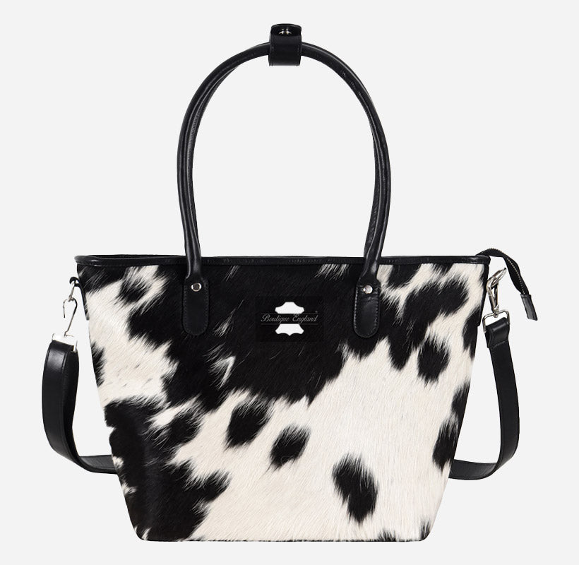Women’s Hair-On Cowhide Leather Tote Bag