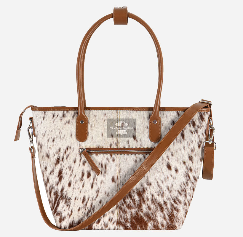 Women’s Hair-On Cowhide Leather Tote Bag