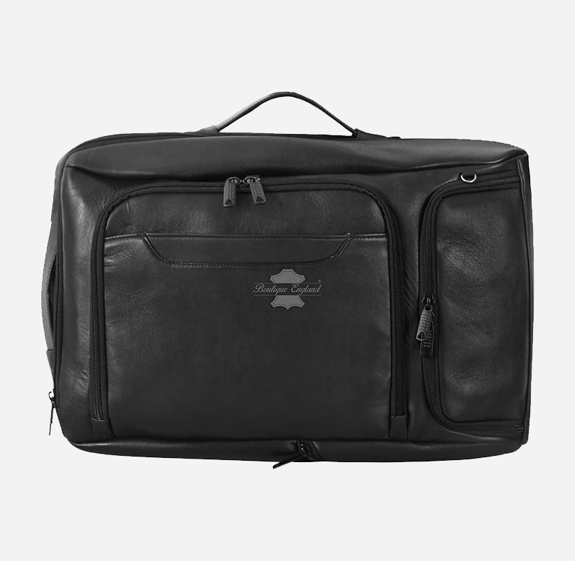 Leather Backpack for Men - Laptop Bag with Large Capacity