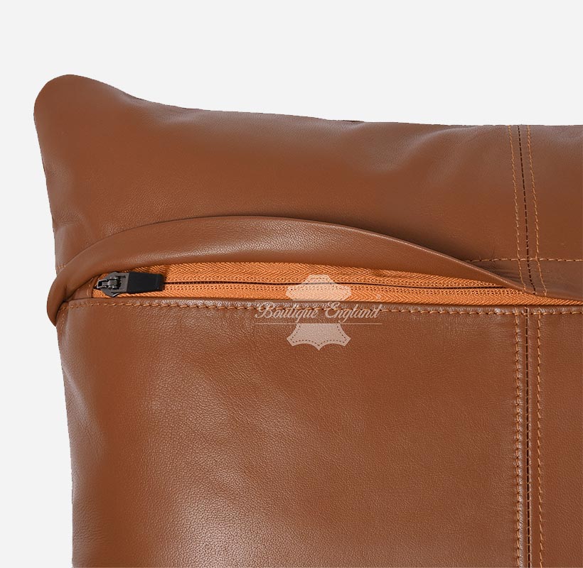 Leather Cushion Covers Pillow Case Home Bed Soft Square Size 16" X 16"