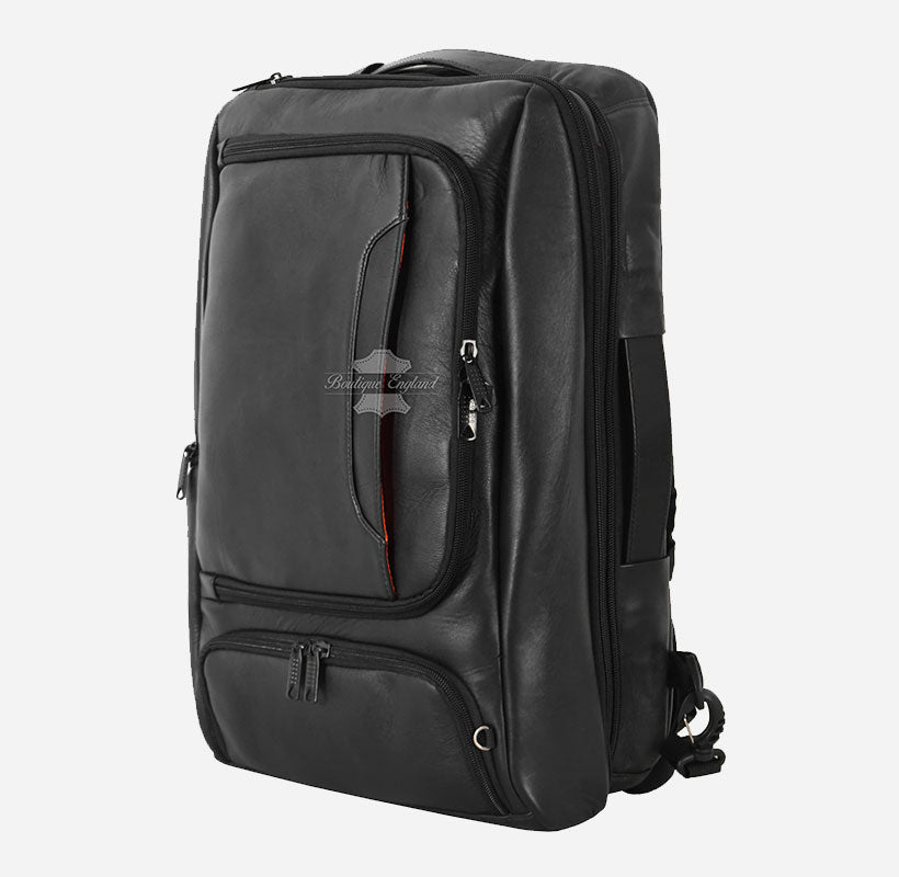 Leather Backpack for Men - Laptop Bag with Large Capacity