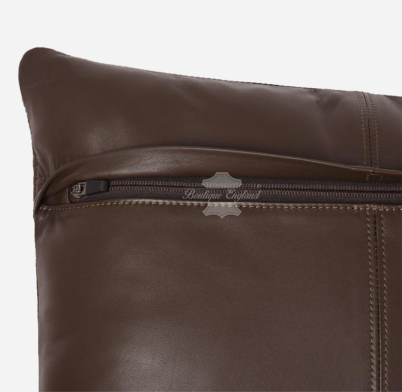 Leather Cushion Covers Pillow Case Home Bed Soft Square Size 16" X 16"