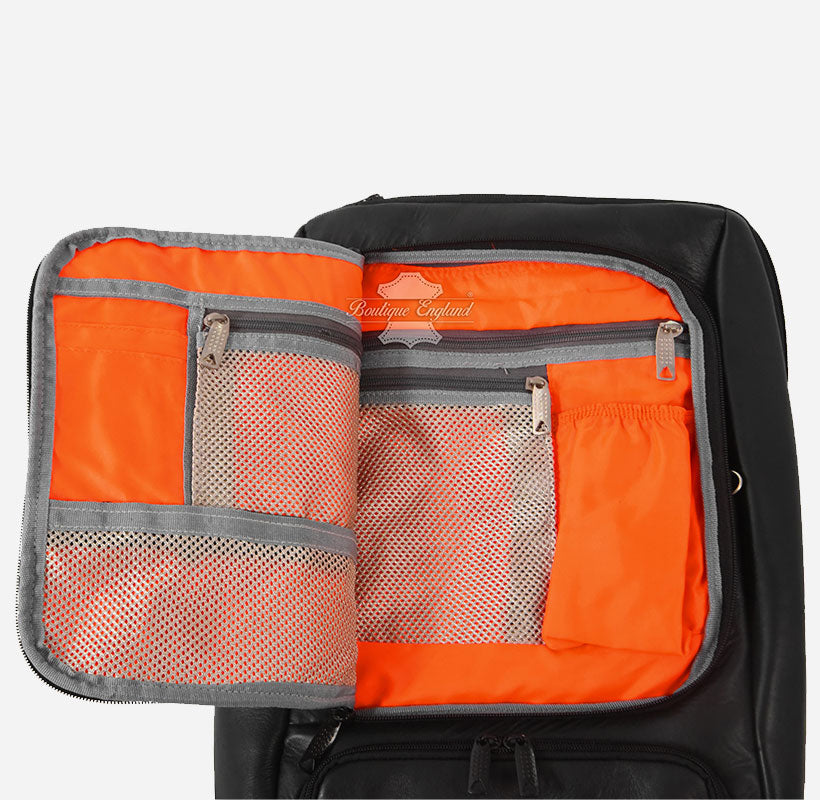 Leather Backpack for Men - Laptop Bag with Large Capacity