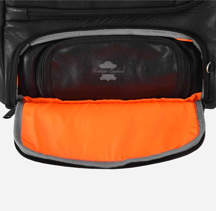 Leather Backpack for Men - Laptop Bag with Large Capacity