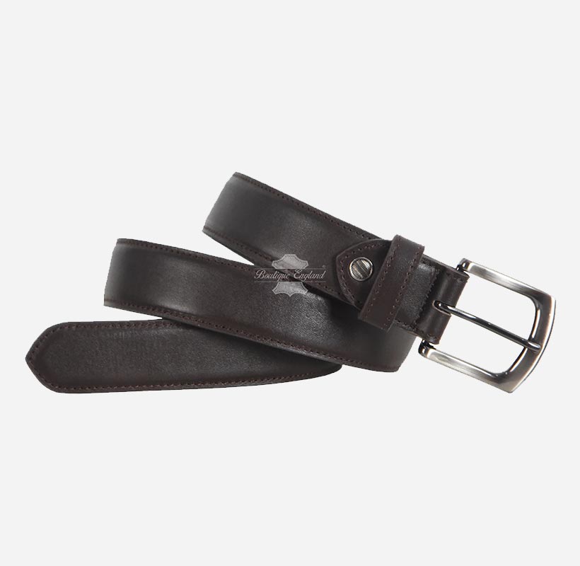 Men's Leather Belt with Buckle Formal Dress Belts