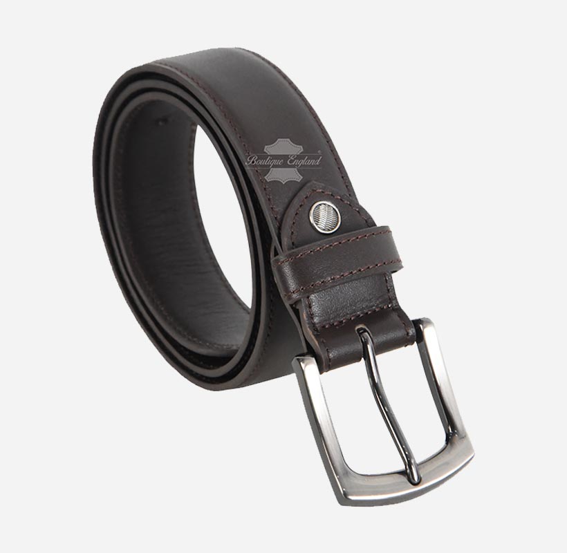 Men's Leather Belt with Buckle Formal Dress Belts