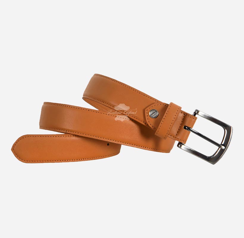 Men's Leather Belt with Buckle Formal Dress Belts