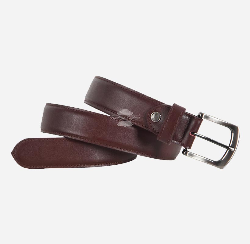 Men's Leather Belt with Buckle Formal Dress Belts