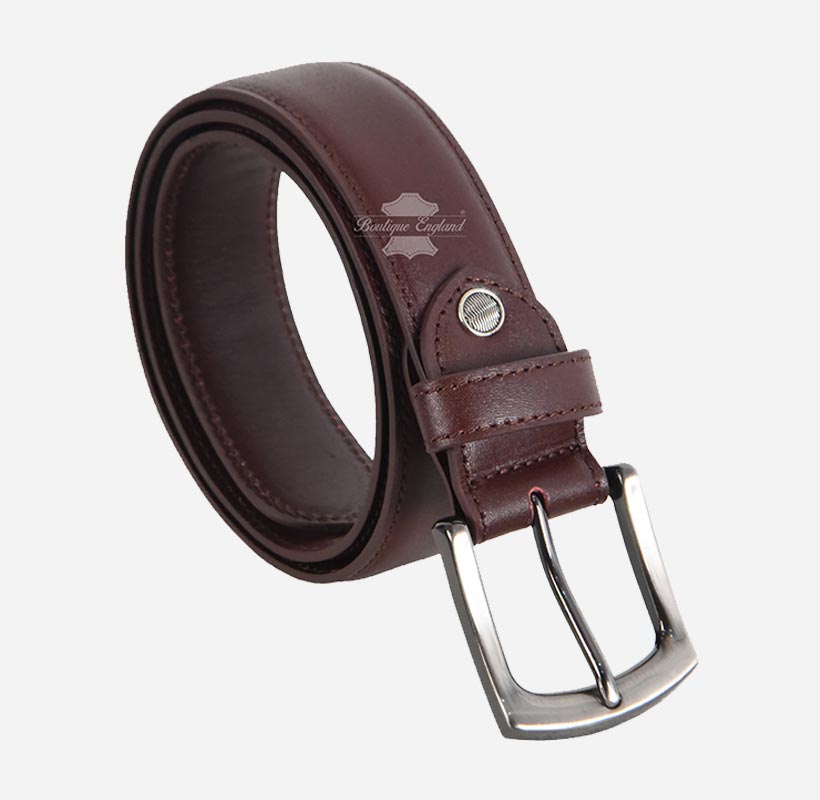 Men's Leather Belt with Buckle Formal Dress Belts