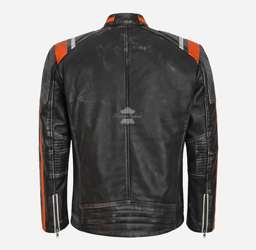 Nomadic Waxed Vintage Men's Biker Leather Jacket