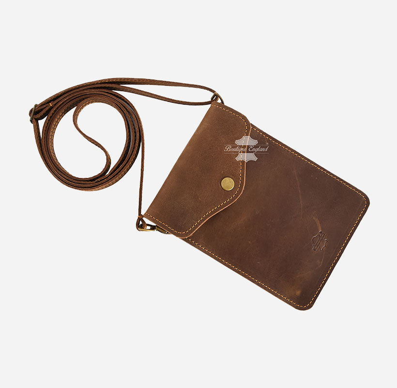 Leather Small Cross Body Bag for Mobile & Accessories