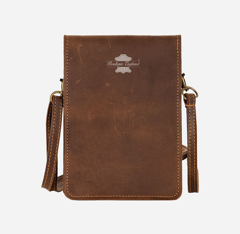 Leather Small Cross Body Bag for Mobile & Accessories