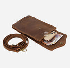 Leather Small Cross Body Bag for Mobile & Accessories