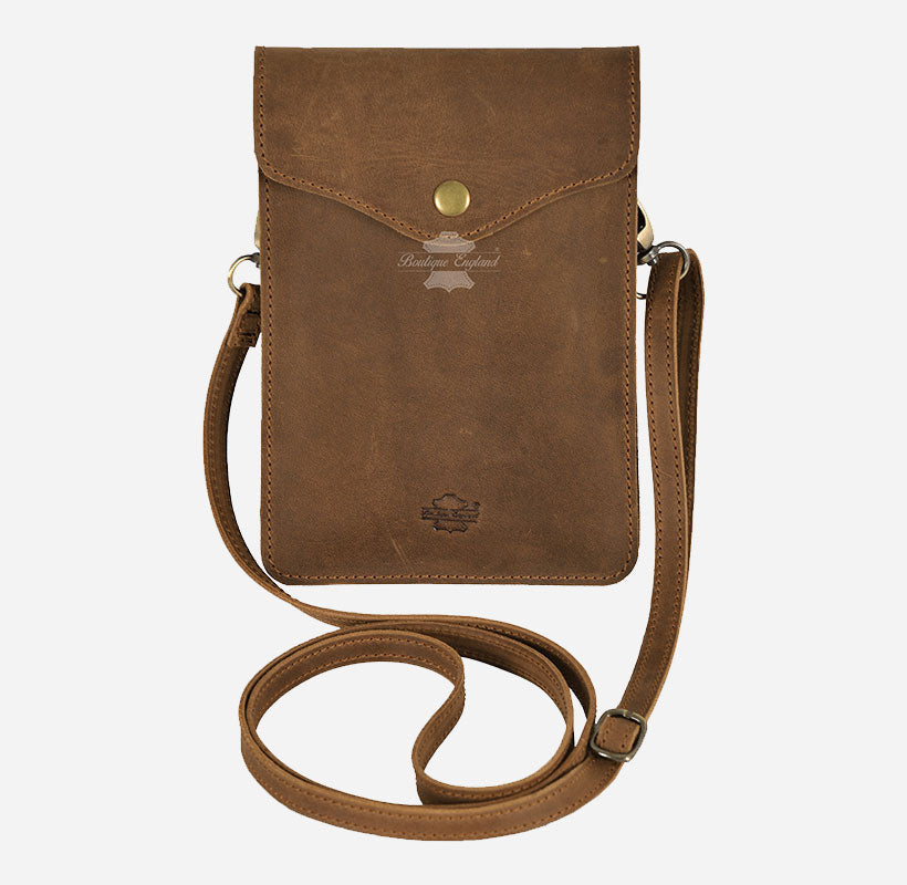 Leather Small Cross Body Bag for Mobile & Accessories