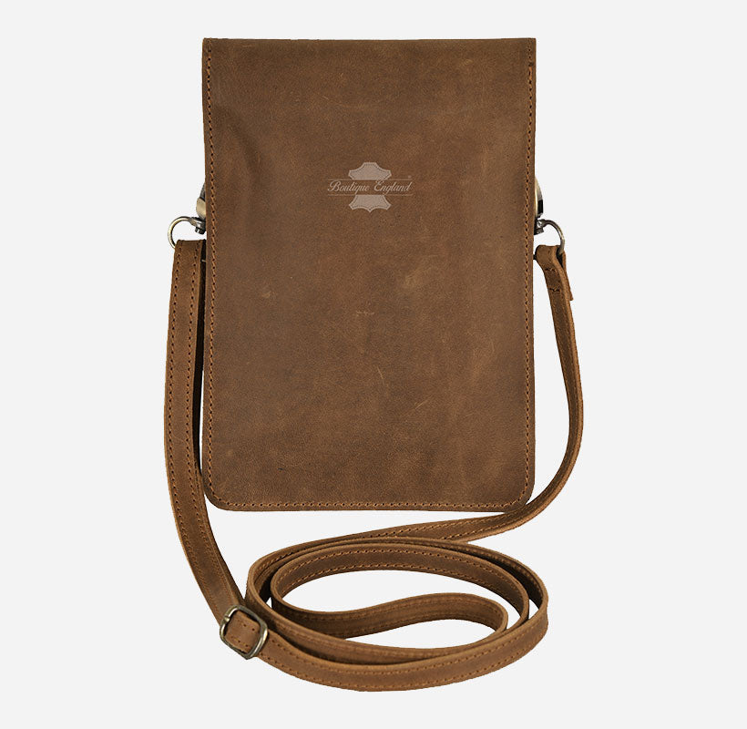 Leather Small Cross Body Bag for Mobile & Accessories