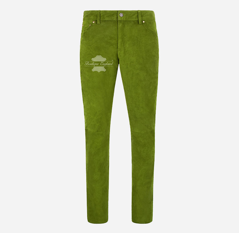 Women Suede Pants Jeans Style Suede Leather Pants