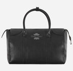 Large Leather Holdall Black - Weekend Duffel Travel Gym Bag