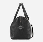 Large Leather Holdall Black - Weekend Duffel Travel Gym Bag