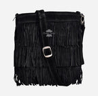 Ladies Messenger Bag Tassel Fringe Cross Body Shoulder Suede Bag