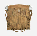 Ladies Messenger Bag Tassel Fringe Cross Body Shoulder Suede Bag