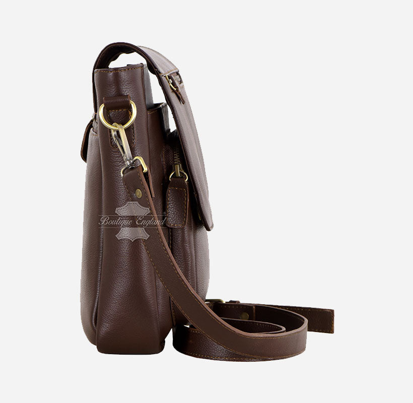Men's Leather Crossbody Bag Real Leather Shoulder Bag