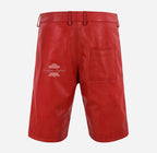 Men's Premium Real Leather Gym Shorts