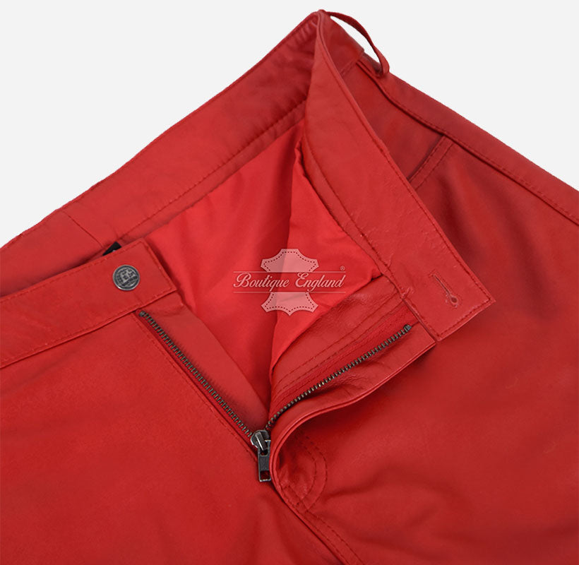 Men's Premium Real Leather Gym Shorts
