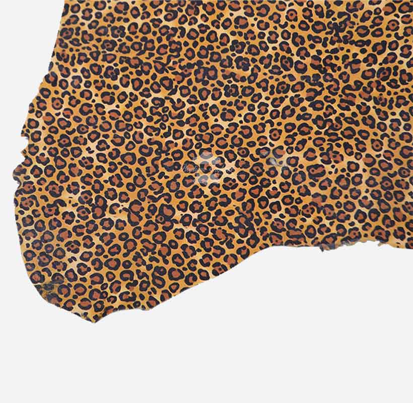 Premium Grade Leopard Print Sheep Leather Skin 6-7 SQ FT