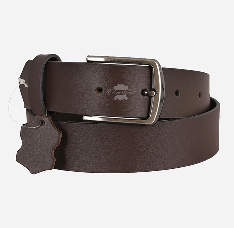Men's Leather Belt Brown Casual