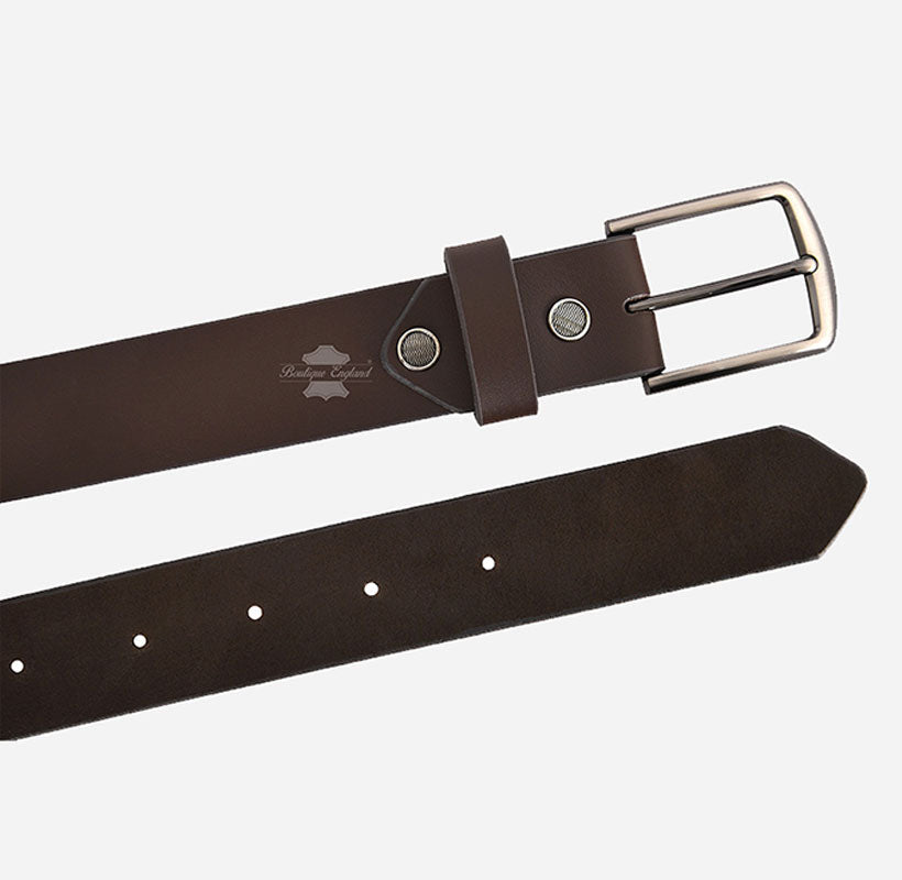 Men's Leather Belt Brown Casual