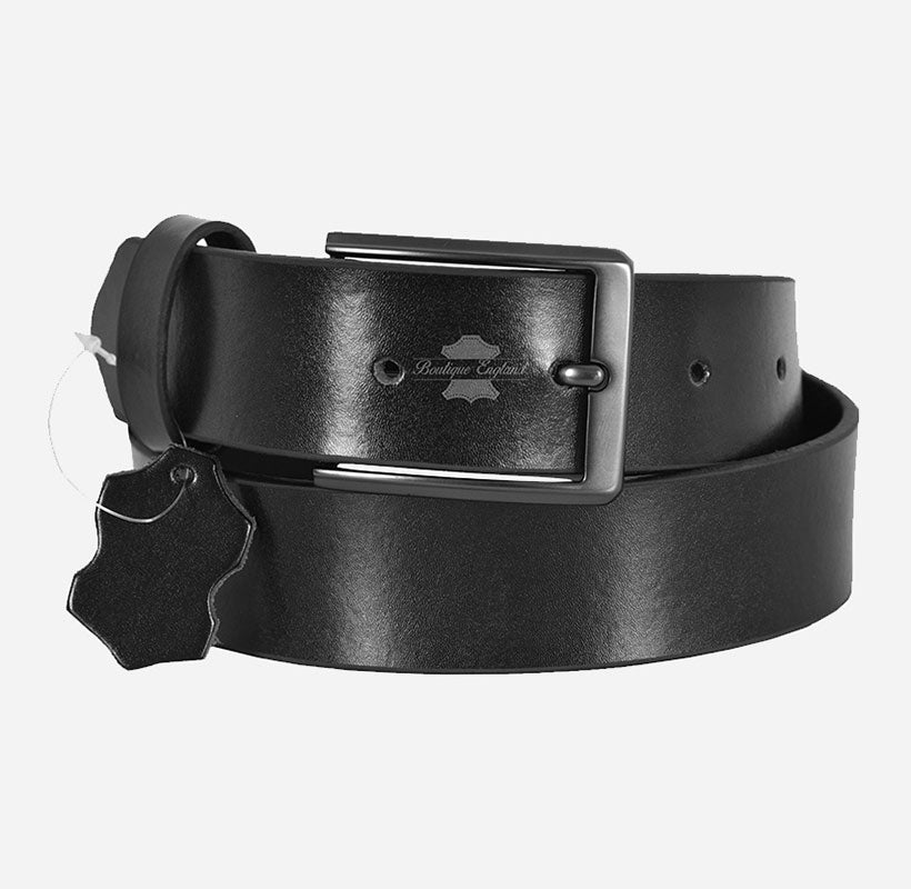 Men's Black Formal Leather Belt