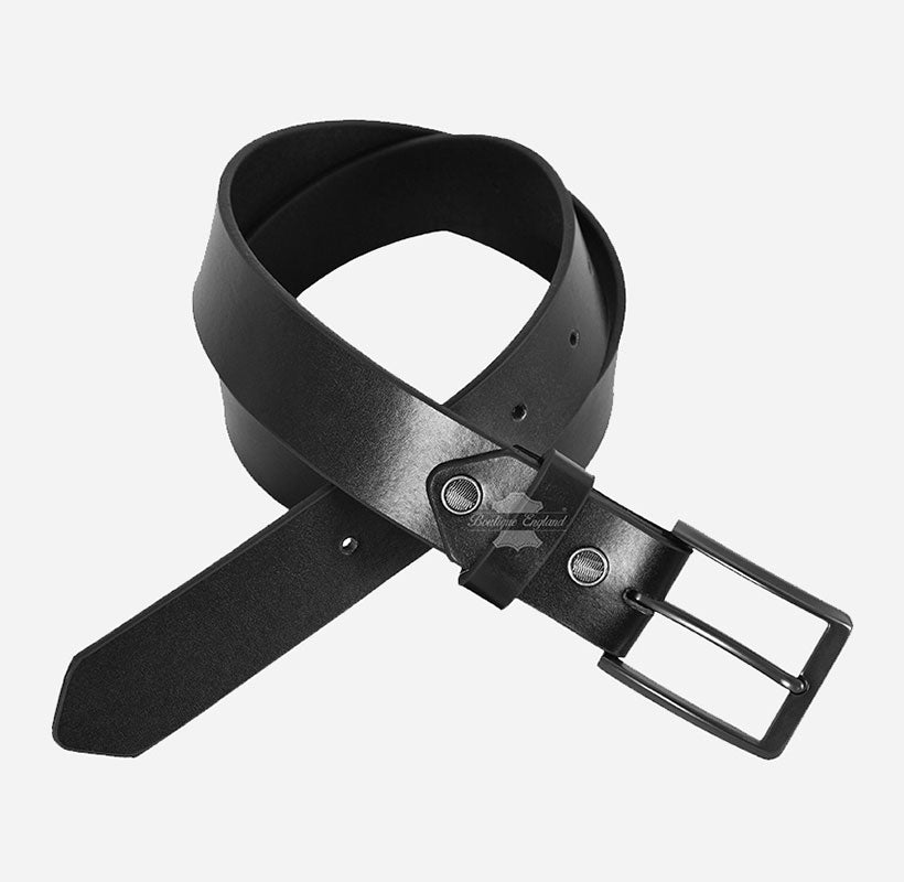 Men's Black Formal Leather Belt