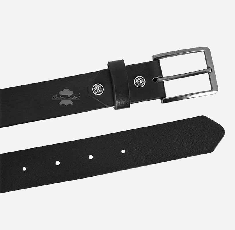 Men's Black Formal Leather Belt
