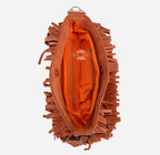 Ladies Messenger Bag Tassel Fringe Cross Body Shoulder Suede Bag