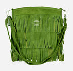 Ladies Messenger Bag Tassel Fringe Cross Body Shoulder Suede Bag