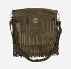 Ladies Messenger Bag Tassel Fringe Cross Body Shoulder Suede Bag